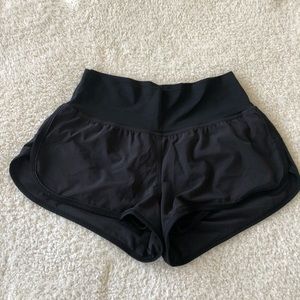 Black lululemon running shorts